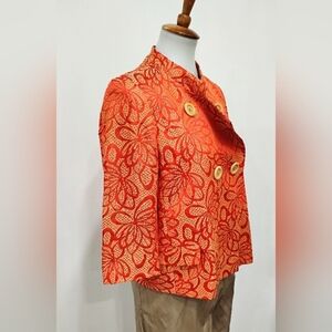 RETRO DOUBLE BREATED PEONY JACKET